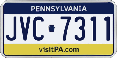 PA license plate JVC7311