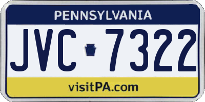 PA license plate JVC7322