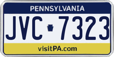 PA license plate JVC7323
