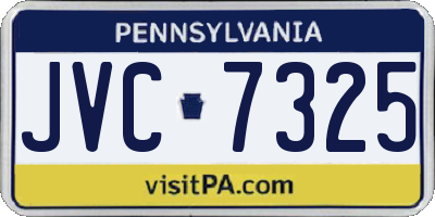 PA license plate JVC7325
