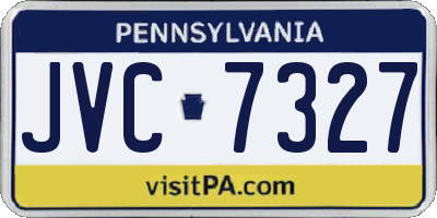 PA license plate JVC7327