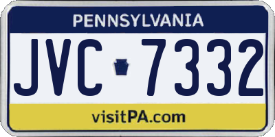 PA license plate JVC7332