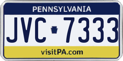 PA license plate JVC7333