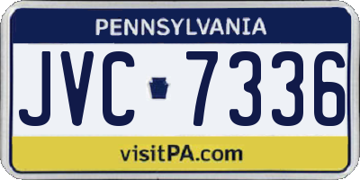 PA license plate JVC7336