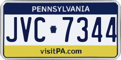 PA license plate JVC7344