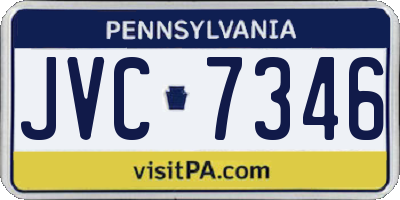 PA license plate JVC7346