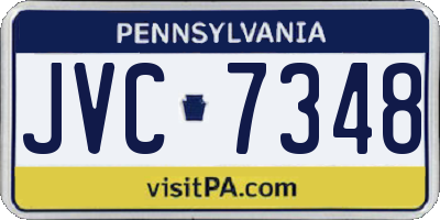 PA license plate JVC7348
