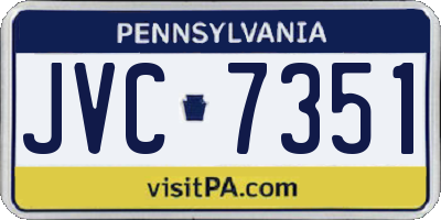 PA license plate JVC7351