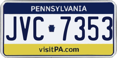 PA license plate JVC7353