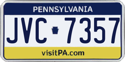 PA license plate JVC7357