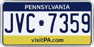 PA license plate JVC7359