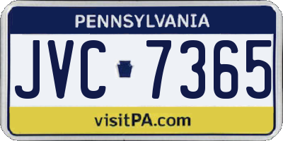PA license plate JVC7365