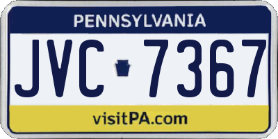 PA license plate JVC7367