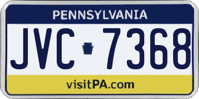 PA license plate JVC7368