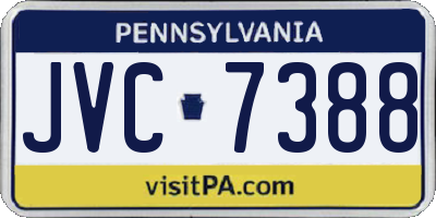PA license plate JVC7388