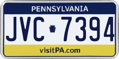 PA license plate JVC7394
