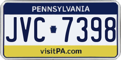 PA license plate JVC7398
