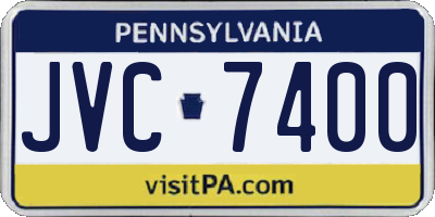 PA license plate JVC7400