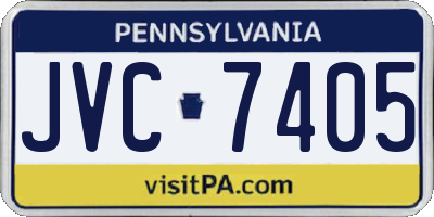 PA license plate JVC7405