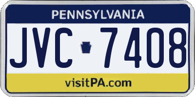 PA license plate JVC7408