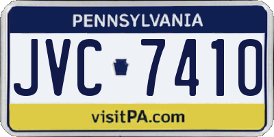 PA license plate JVC7410