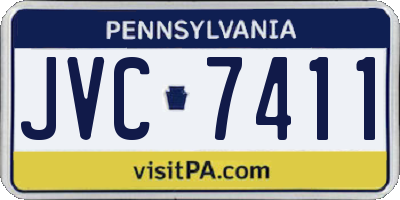 PA license plate JVC7411
