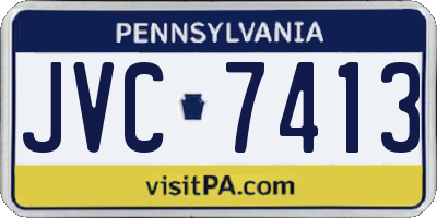 PA license plate JVC7413
