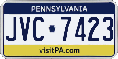 PA license plate JVC7423