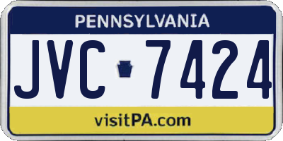 PA license plate JVC7424
