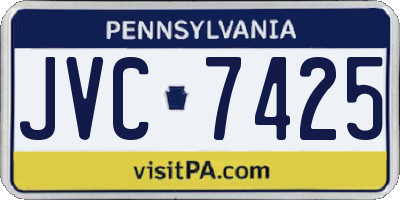 PA license plate JVC7425