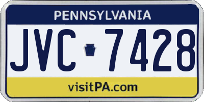 PA license plate JVC7428