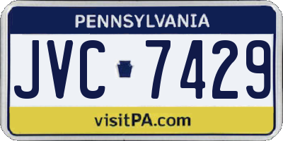 PA license plate JVC7429
