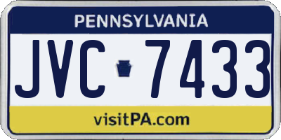 PA license plate JVC7433