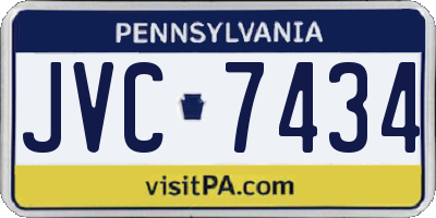 PA license plate JVC7434