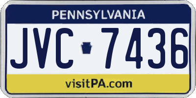 PA license plate JVC7436