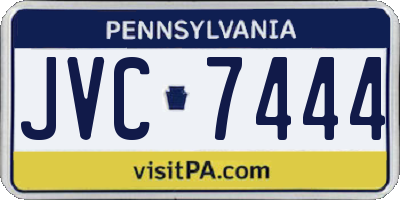 PA license plate JVC7444