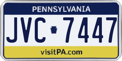 PA license plate JVC7447