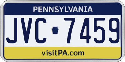 PA license plate JVC7459
