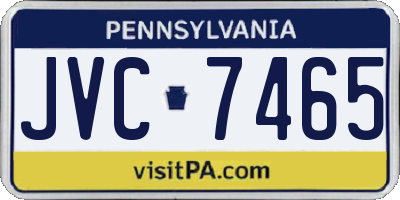 PA license plate JVC7465