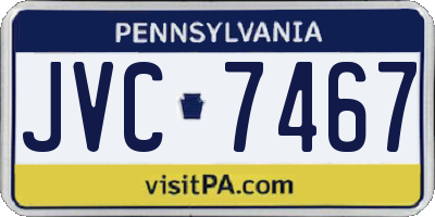PA license plate JVC7467