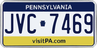 PA license plate JVC7469