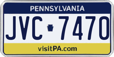 PA license plate JVC7470