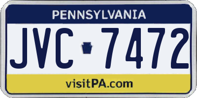 PA license plate JVC7472