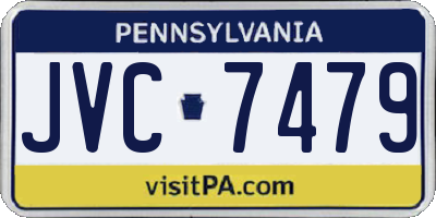 PA license plate JVC7479