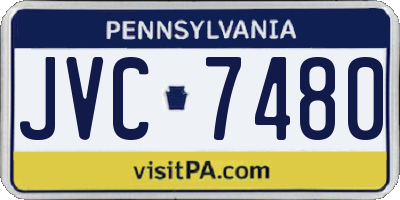 PA license plate JVC7480