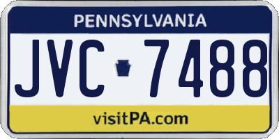 PA license plate JVC7488