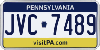 PA license plate JVC7489