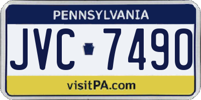 PA license plate JVC7490