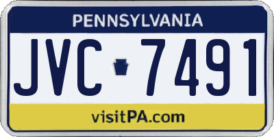 PA license plate JVC7491