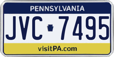 PA license plate JVC7495